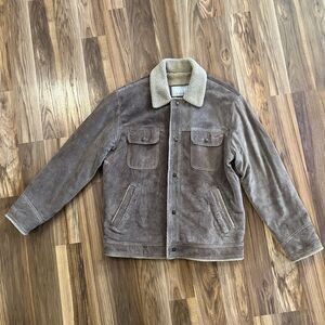 Wilson’s Leather Suede M Julian Sherpa Lined Heavy Jacket Men’s Large